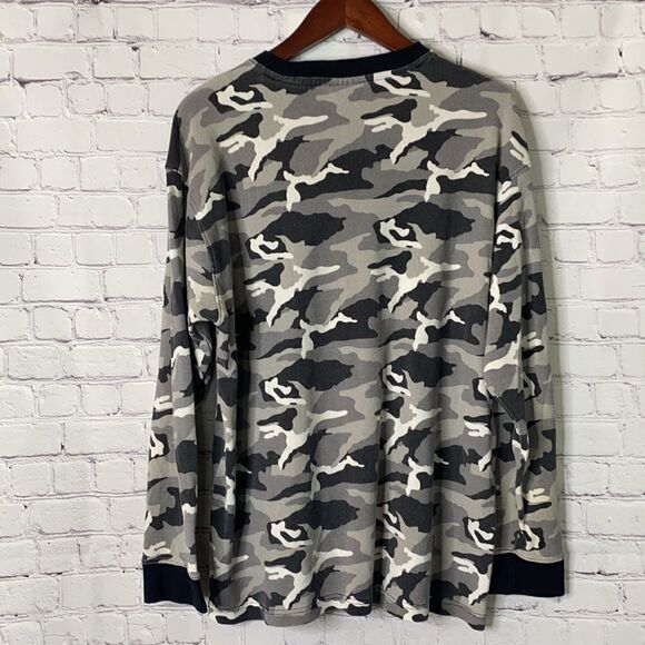 Avirex Camo Crew Thermal‎ Long Sleeve Grey /Black M - Picture 4 of 10